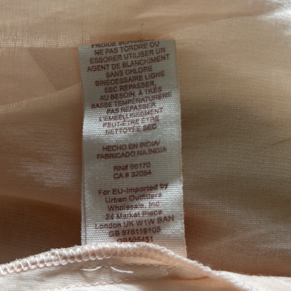 Free People Peach Sylvia Embroidered Beaded Wrap Mini Evening Dress - Picture 14 of 17